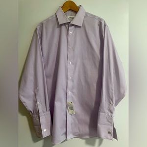 Calvin Klein dress shirt regular fitted size 17 32/33 French cuff new with tag